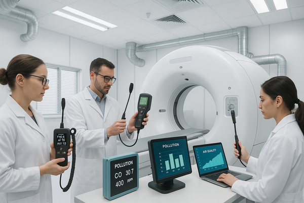 testing a medical machine for pollution
